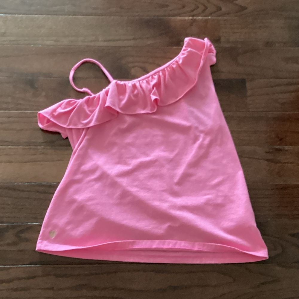 Lilly Pulitzer Pink Ruffle Tank Top